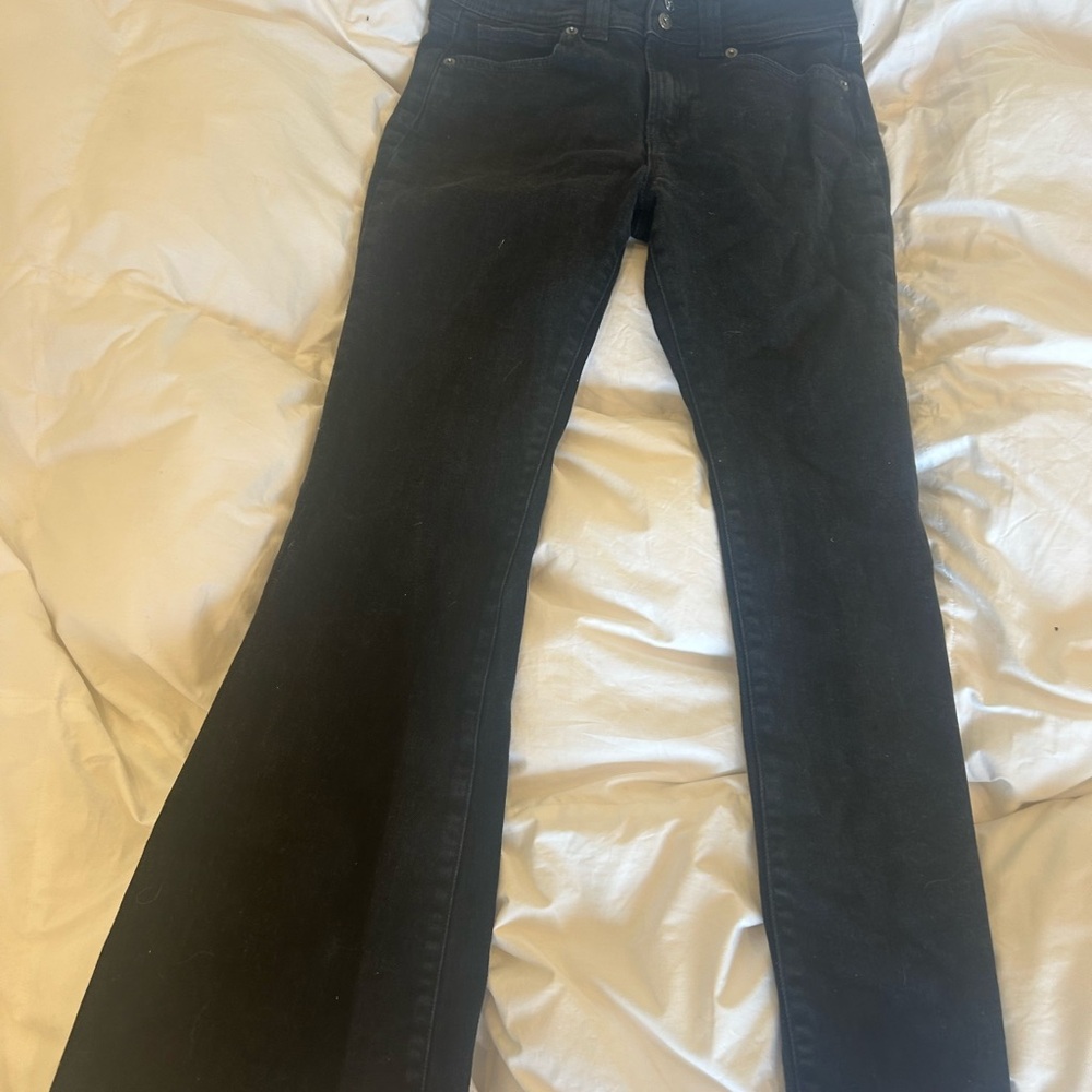 GAP Kids High Rise Black Flare Jeans